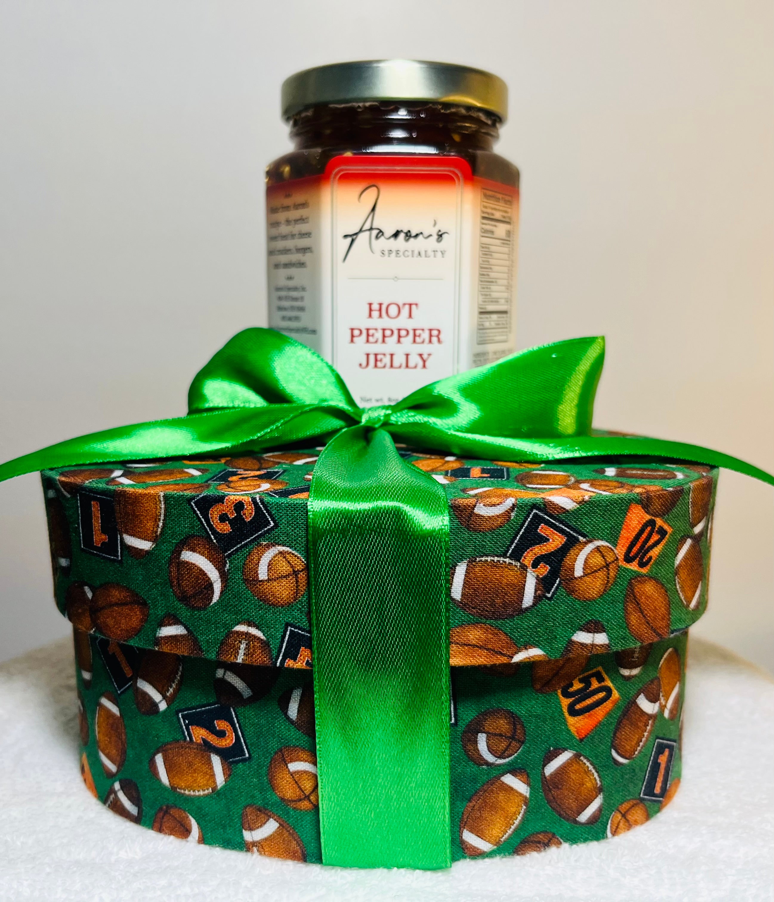 Aaron’s Hot Pepper Jelly Keepsake Gift Box-Football